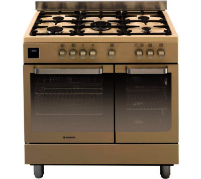 HOOVER  HGD9395IV Dual Fuel Range Cooker - Ivory & Stainless Steel